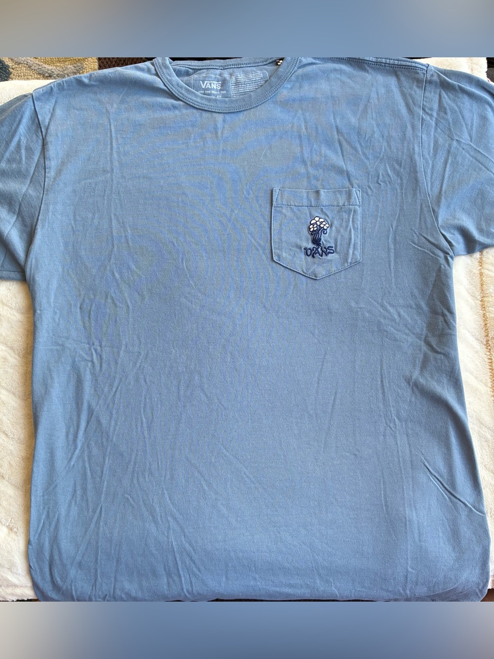 Vans Off The Wall Everyday Blue Pocket T Shirt Size M